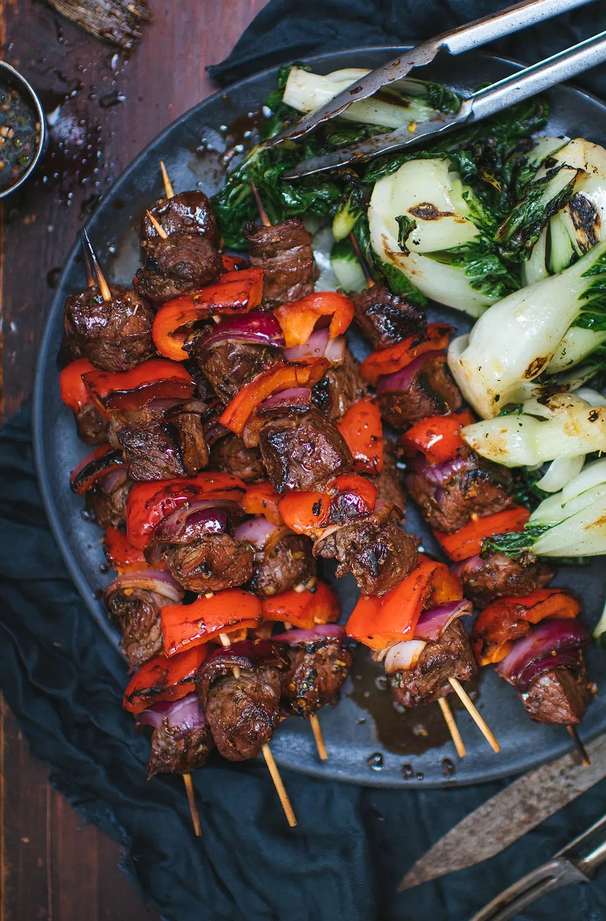 Brochettes de bœuf marinées